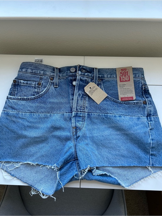 Levi's Pants - Levi's Two-Tone Cutoff Denim Shorts - Blue